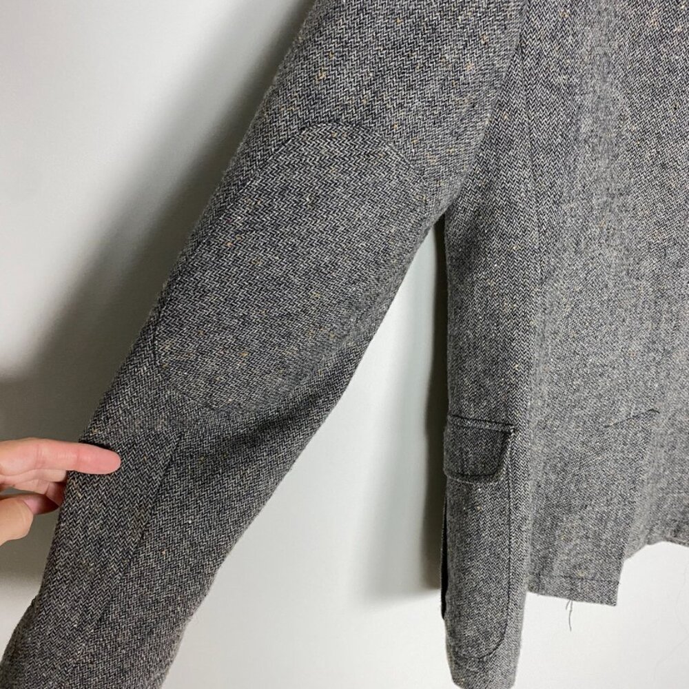Gap Tweed Donegal Blazer Sport Coat Jacket Dusty Grey Utility Mens 40R Military - Picture 4 of 7